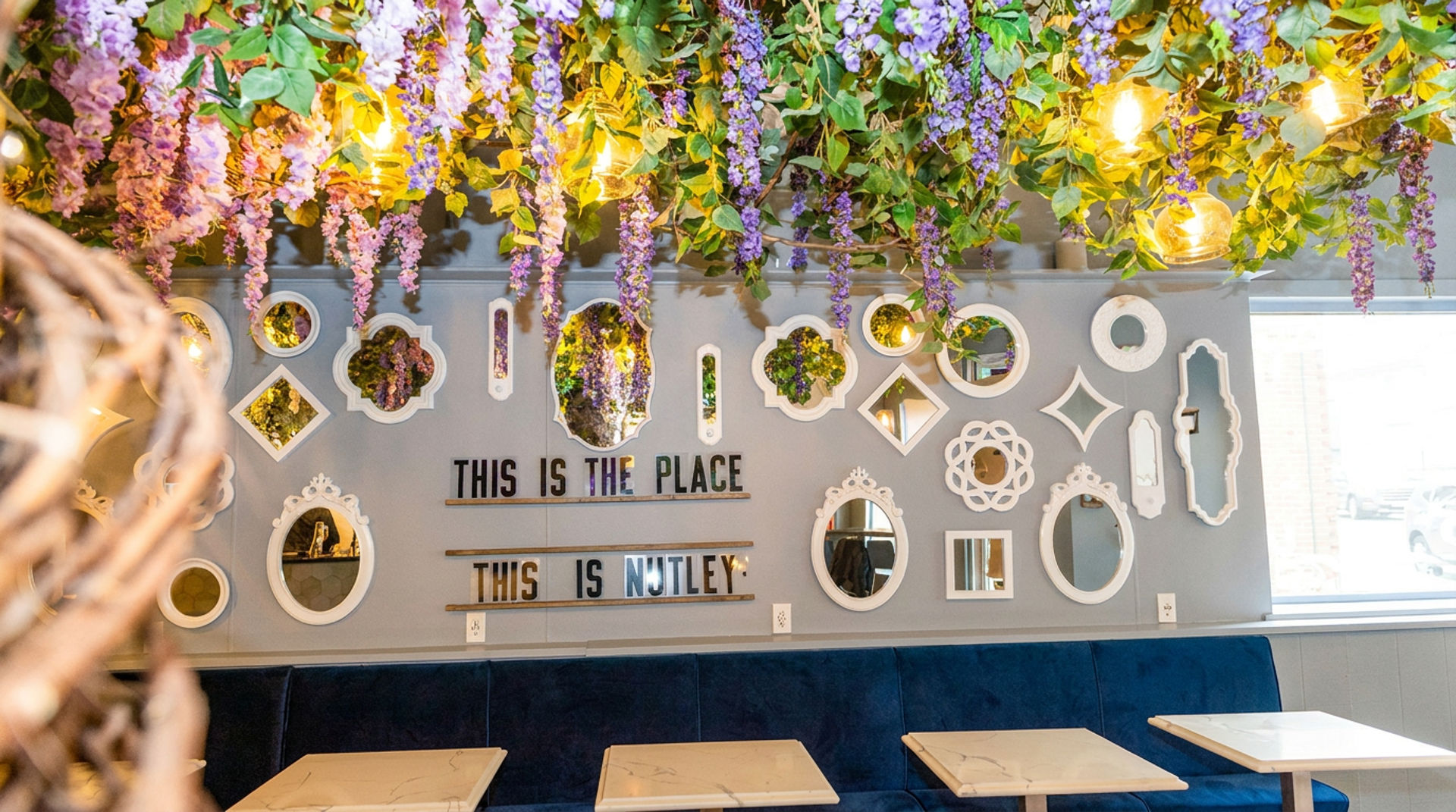 Wisteria and booth seats