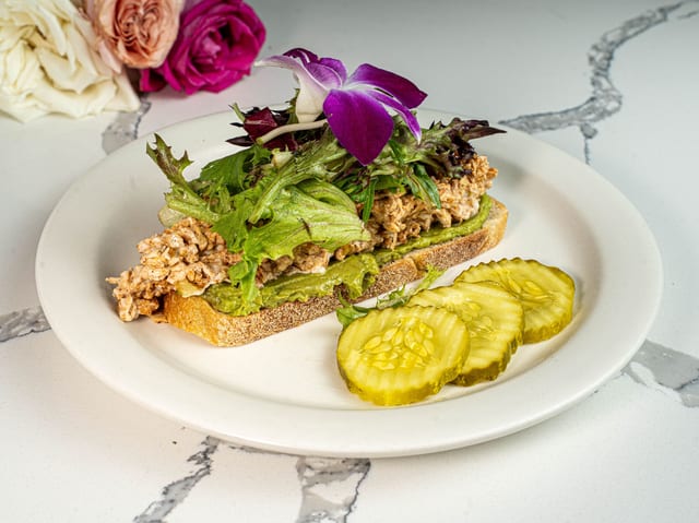 The Hamptons Chicken Salad Toast.
