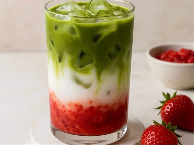 Strawberry Matcha Latte
