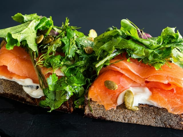 Fresh Salmon Toast.