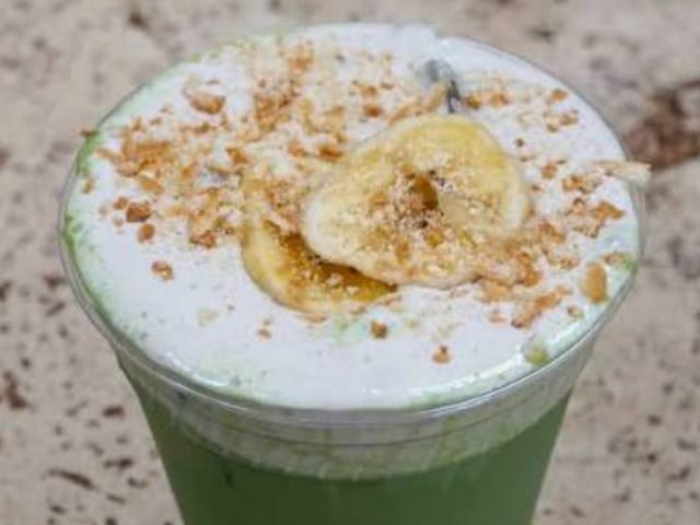 Banana Pudding Matcha Latte